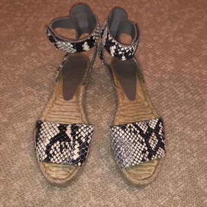 Vince “Edie” Snakeskin Flat Espadrilles